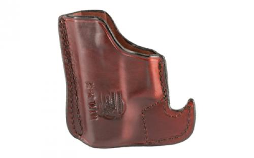 Don Hume 001 Front Pocket Holster, Fits Glock 42, Ambidextrous, Brown Leather J100144R