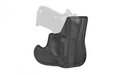 Don Hume 001 Front Pocket Holster, Fits Ruger LCP II and Ruger LCP Max, Ambidextrous, Leather, Black J100156R