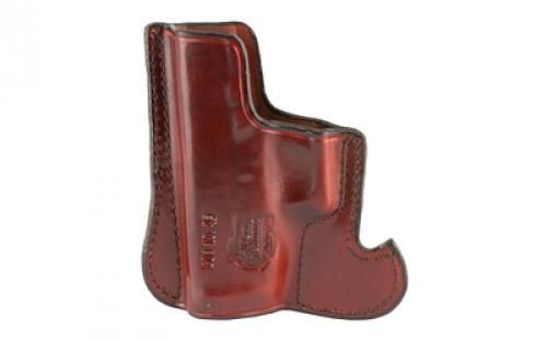 Don Hume 001 Front Pocket Holster, Fits Glock 43/43X, Ambidextrous, Brown Leather J100306R