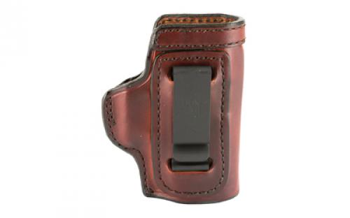 Don Hume H715M Clip-On Holster, Inside The Pant, Fits Glock 42, Right Hand, Brown Leather J167105R