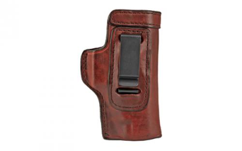 Don Hume H715-M Clip-On Holster, Inside The Pant, Fits Glock 48, Right Hand, Brown Leather J167110R