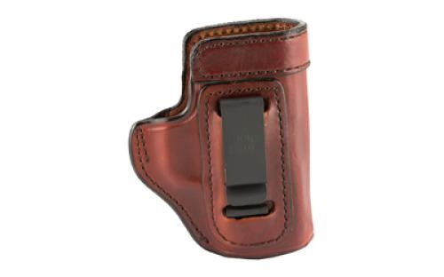 Don Hume H715-M Clip-On Holster, Inside the Pant, Fits S&WM&P Shield, Right Hand, Brown Leather J167205R