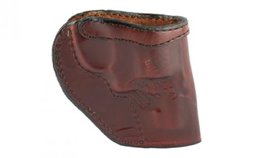 Don Hume H715M Clip-On Holster, Inside The Pant, Fits Taurus 85, SW J Frame, Left Hand, Brown Leather J168050L