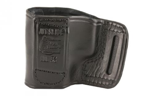 Don Hume JIT Slide Holster, Fits Glock 17/19/22/23/26/27/31/32/33/35/36, Right Hand, Black Leather J952000R