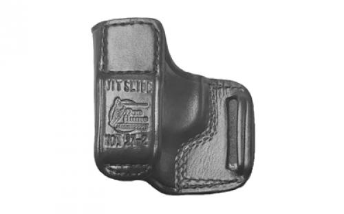 Don Hume JIT Slide Holster, Outside Waistband Holster, Fits Ruger LCP II and Ruger LCP Max, Right Hand, Leather, Black J955011R