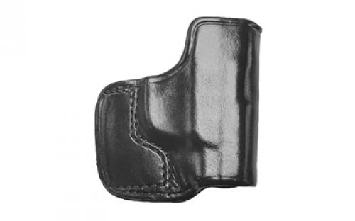 Don Hume JIT Slide Holster, Outside Waistband Holster, Fits Ruger LCP II and Ruger LCP Max, Right Hand, Leather, Black J955011R