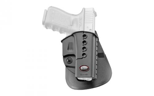 Fobus E2 Paddle Holster, Fits Glock 17/19/19X/22/23/31/32/34/35/45, Right Hand, Kydex, Black GL2E2