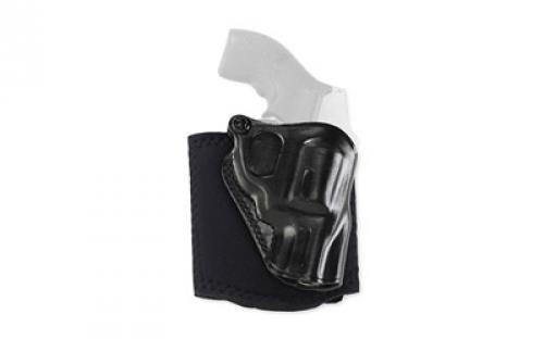 Galco Ankle Glove Ankle Holster, Fits J Frame with 2 Barrel, Right Hand, Black Leather AG158B