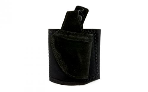 Galco Ankle Lite Ankle Holster, Fits Ruger LCR, Right Hand, Black Leather AL300B