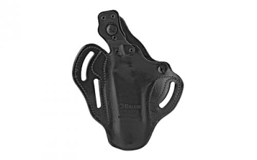 Galco Cop 3 Slot Belt Holster, Fits 1911 With 5" Barrel, Fits Guns with or without Red Dot, Premium Steerhide, Right Hand, Black Leather CTS212RB