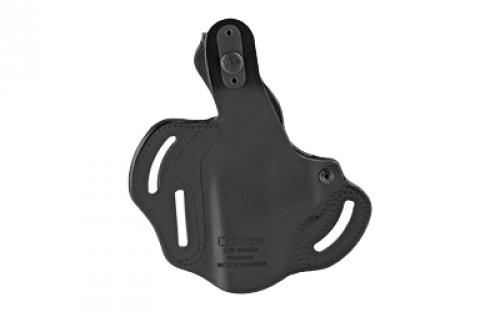 Galco Cop 3 Slot, Holster, Right Hand, Black, 4", Fits Glk19, 23, Premium Steerhide CTS226RB