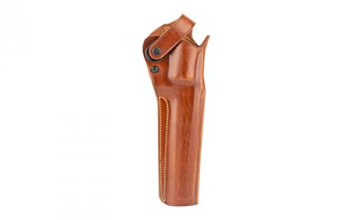 Galco DAO Holster (FOR LONG BARRELS), Can be worn STRONGSIDE/CROSSDRAW, Belt Holster for Belts up to 1.75" Wide, Right Hand, Fits S&W X FR 460/X FR 500 w/8.375" Barrels, Tan Leather DAO172