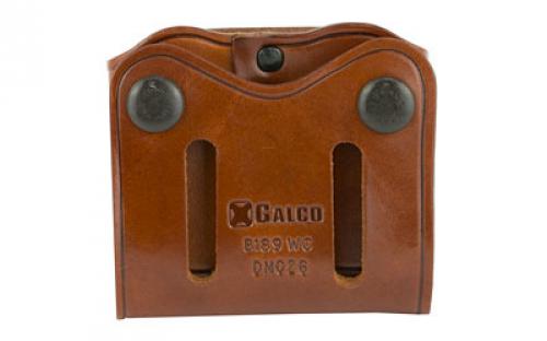 Galco DMC Pouch, Fits Single Stack Magazines 45ACP, Ambidextrous, Tan Leather DMC26