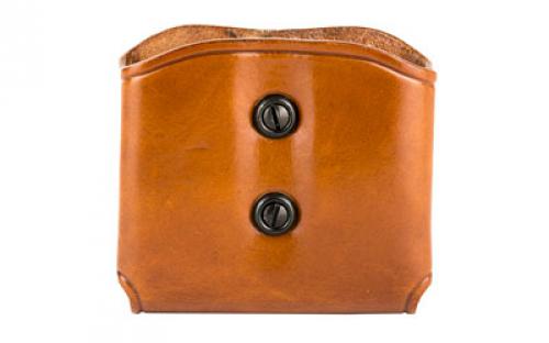 Galco DMC Pouch, Fits Double Stack Magazines 45ACP, Ambidextrous, Tan Leather DMC28