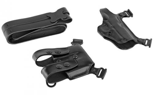 Galco Miami Classic Shoulder Holster, Fits Colt Government with 3-5" Barrel, Right Hand, Black Leather MC212B