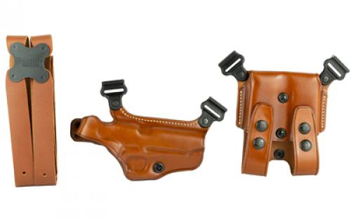 Galco Miami Classic Shoulder Holster, Fits Colt Government with 3-5 Barrel, Right Hand, Tan Leather MC212