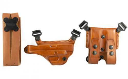 Galco Miami Classic Shoulder Holster, Fits Glock 17/19/22/23/26/27/31/32/33, Right Hand, Tan Leather MC224