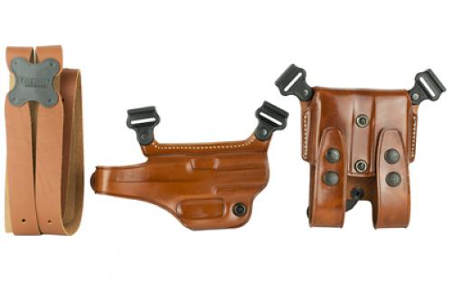 Galco Miami Classic Shoulder Holster, Fits HK USP 9mm/.40S&W/.45ACP, Right Hand, Tan Leather MC292