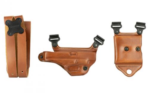 Galco Miami Classic II Shoulder Holster, Fits Glock 17/19/26, Right Hand, Tan Leather MCII224