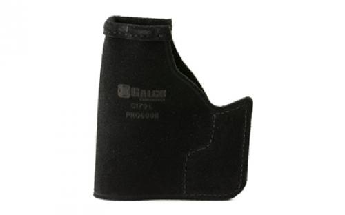 Galco Pocket Protector Holster, Fits Glock 42 and Sig P365, Ambidextrous, Black Leather PRO600B