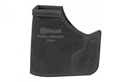 Galco Pocket Protector Holster, Fits Glock 43, S&W Shield (9mm, 40S&W, and 45ACP), & Springfield XDS-3.3, Right Hand, Black Leather PRO652B