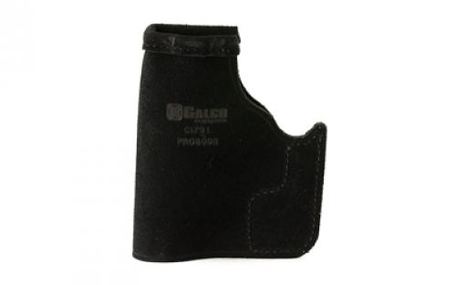 Galco Pocket Protector Holster, Fits Glock 43 & Springfield Hellcat, Ambidextrous, Black Leather PRO800B