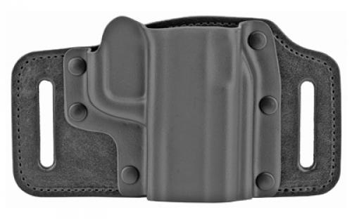 Galco Tacslide Belt Holster, Fits S&W M&P 2.0 Compact 3.6 9/40, M&P 2.0 Compact 9/40 4, M&P 9/40, M&P Compact 9/40, M&P Compact 9/40 w/ambi safety, Right Hand, Black Leather/Kydex TS472B