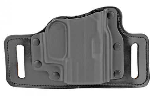 Galco Tacslide Belt Holster, Fits Sig Sauer P320C 9/40, P320F 9/40, P320SC 9/40, Right Hand, Black Leather/Kydex TS820B