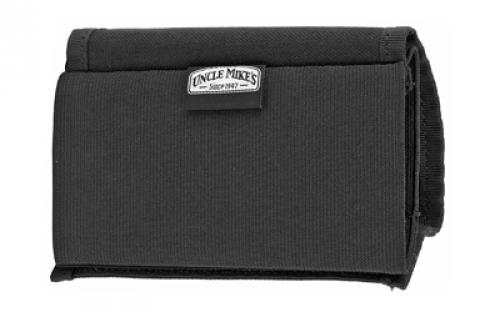 Uncle Mike's Uncle Mike's, Buttstock Shell Holder, For Shotgun, with Flap, Black 88492