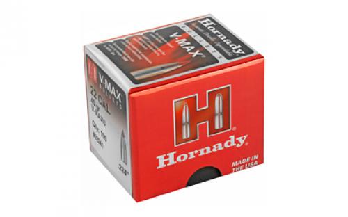 Hornady V-Max, .224 Diameter, 22 Caliber, 40 Grain, Ballistic Tip, 100 Count 22241