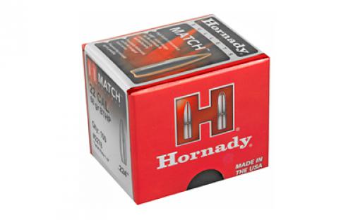 Hornady Match, .224 Diameter, 22 Caliber, 68 Grain, Boat Tail Hollow Point, 100 Count 2278