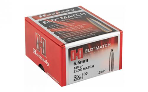 Hornady ELD-M, .264 Diameter, 6.5MM, 140 Grain, Ballistic Tip, 100 Count 26331