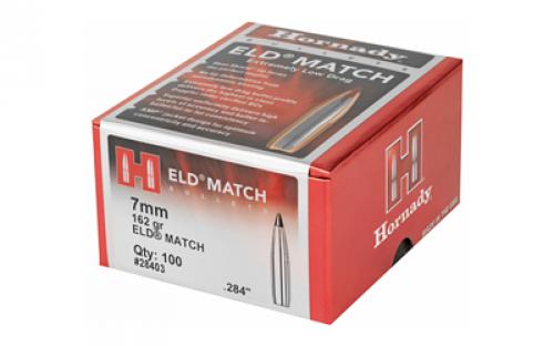 Hornady ELD-M, .284 Diameter, 7MM, 162 Grain, Ballistic Tip, 100 Count 28403