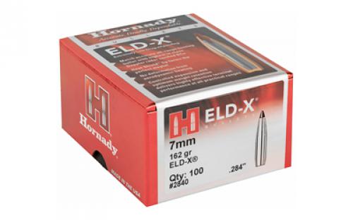 Hornady ELD-X, .284 Diameter, 7MM, 162 Grain, Ballistic Tip, 100 Count 2840