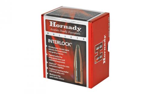 Hornady Interlock, .308 Diameter, 30 Caliber, 220 Grain, Round Nose, 100 Count 3090