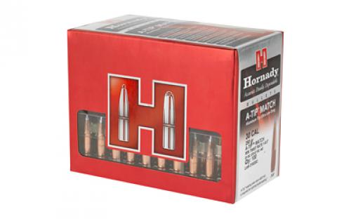 Hornady A-Tip Match, .308 Caliber, 30 Caliber, 250 Grain, Ballistic Tip, 100 Count 3092