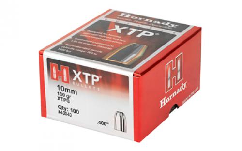 Hornady XTP, .400 Diameter, 10MM, 180 Grain, Hollow Point, 100 Count 40040