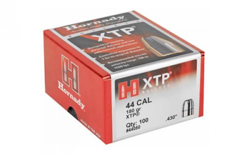 Hornady XTP, .430 Diameter, 44 Caliber, 180 Grain, Hollow Point, 100 Count 44050