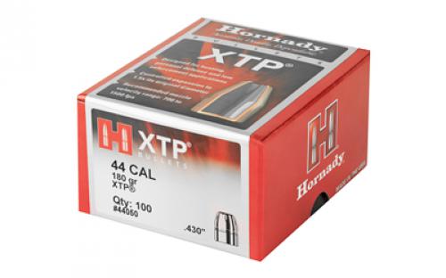 Hornady XTP, .430 Diameter, 44 Caliber, 180 Grain, Hollow Point, 100 Count 44050