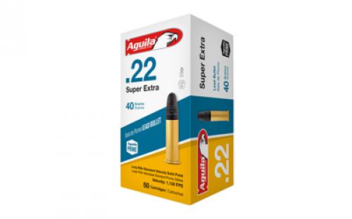 Aguila Ammunition Rimfire, 22LR, 40 Grain, Solid Point, Standard Velocity, 50 Round Box 1B220332