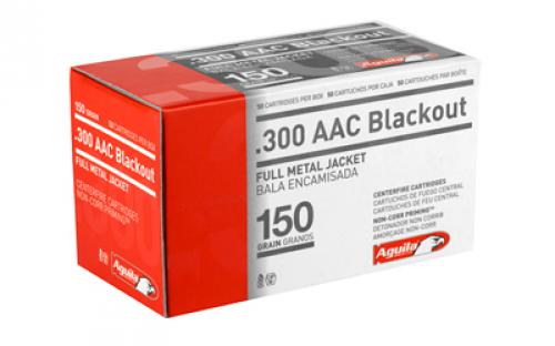 Aguila Ammunition 300 Blackout, 150 Grain, Full Metal Jacket, 50 Round Box 1E300110