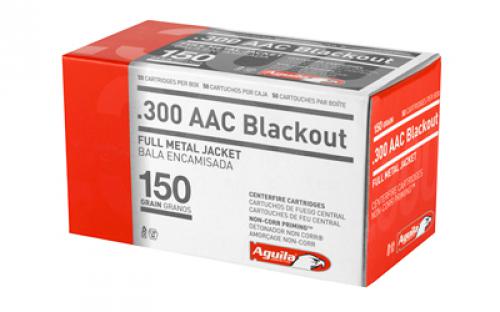 Aguila Ammunition 300 Blackout, 150 Grain, Full Metal Jacket, 50 Round Box 1E300110