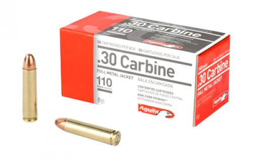 Aguila Ammunition 30 Carbine, 110 Grain, Full Metal Jacket, 50 Round Box 1E302110