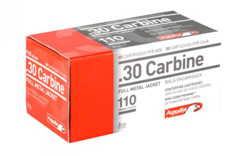 Aguila Ammunition 30 Carbine, 110 Grain, Full Metal Jacket, 50 Round Box 1E302110