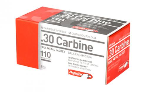 Aguila Ammunition 30 Carbine, 110 Grain, Full Metal Jacket, 50 Round Box 1E302110