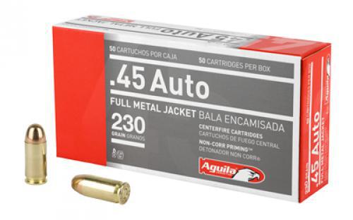 Aguila Ammunition Pistol, 45 ACP, 230 Grain, Full Metal Jacket, 50 Round Box 1E452110