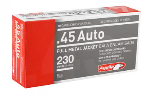 Aguila Ammunition Pistol, 45 ACP, 230 Grain, Full Metal Jacket, 50 Round Box 1E452110