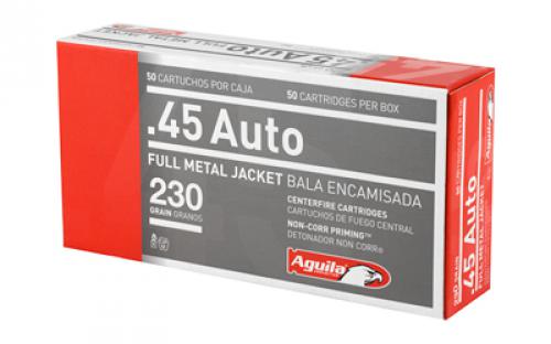 Aguila Ammunition Pistol, 45 ACP, 230 Grain, Full Metal Jacket, 50 Round Box 1E452110