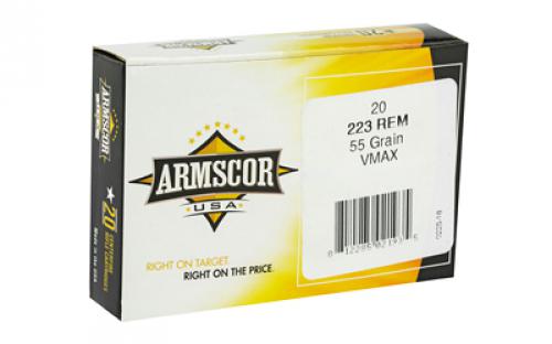 Armscor 223 Rem, 55 Grain, V-Max, 20 Round Box AC223-5N