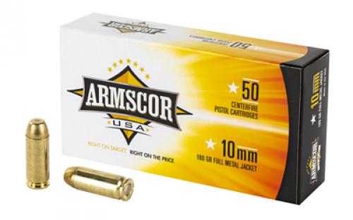 Armscor 10MM, 180 Grain, Full Metal Jacket, 50 Round Box FAC10-2N